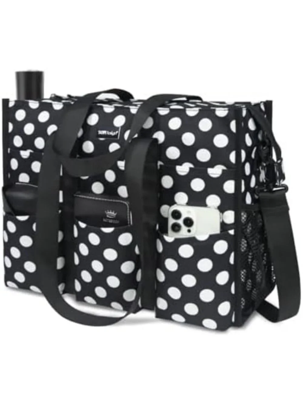 Utility Water Resistant Tote Bag | 22 Pockets, Zipper Closure, Perfect for